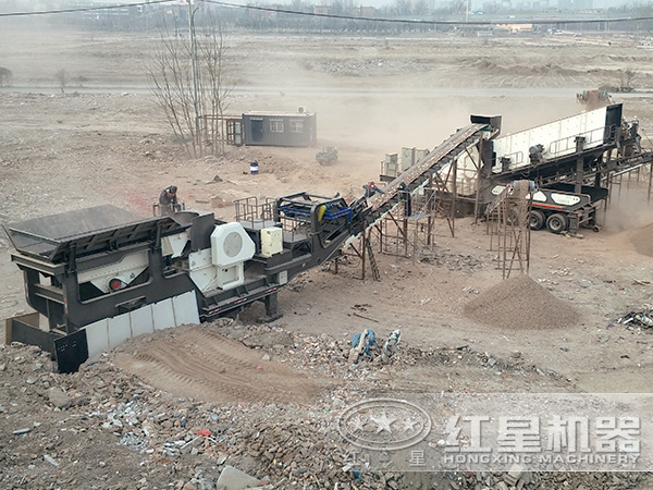 建筑废料破碎现场 建筑废料破碎现场