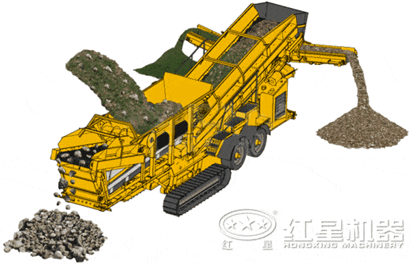可移动锤式粉碎机工作原理图 可移动锤式粉碎机工作原理图