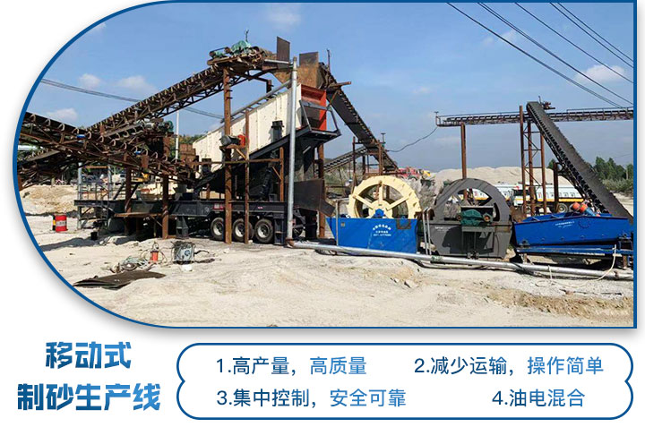 移动石子破碎机与制砂机组合成移动制砂生产线 移动石子破碎机与制砂机组合成移动制砂生产线