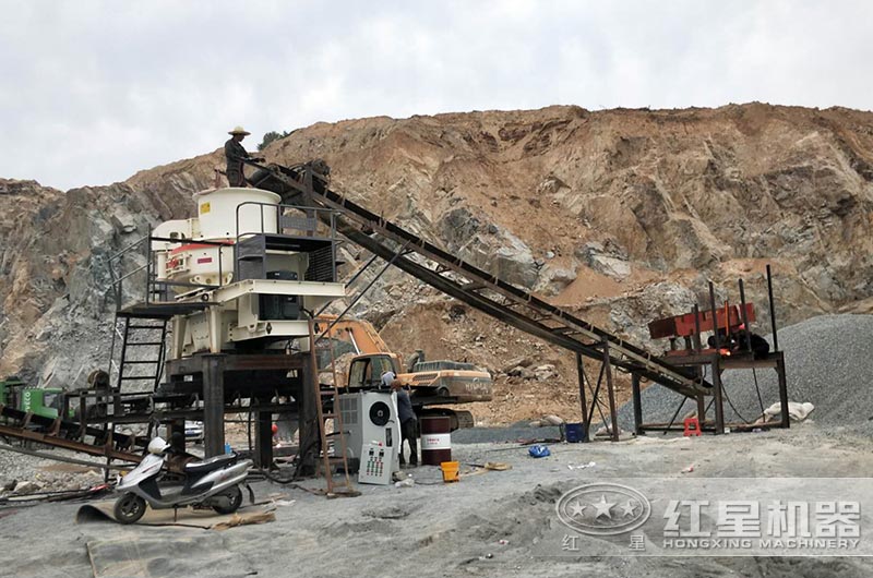 玄武岩制砂加工现场 玄武岩制砂加工现场